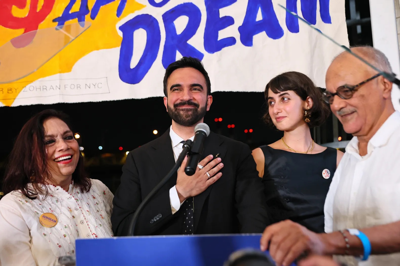 Zohran Mamadani and his family