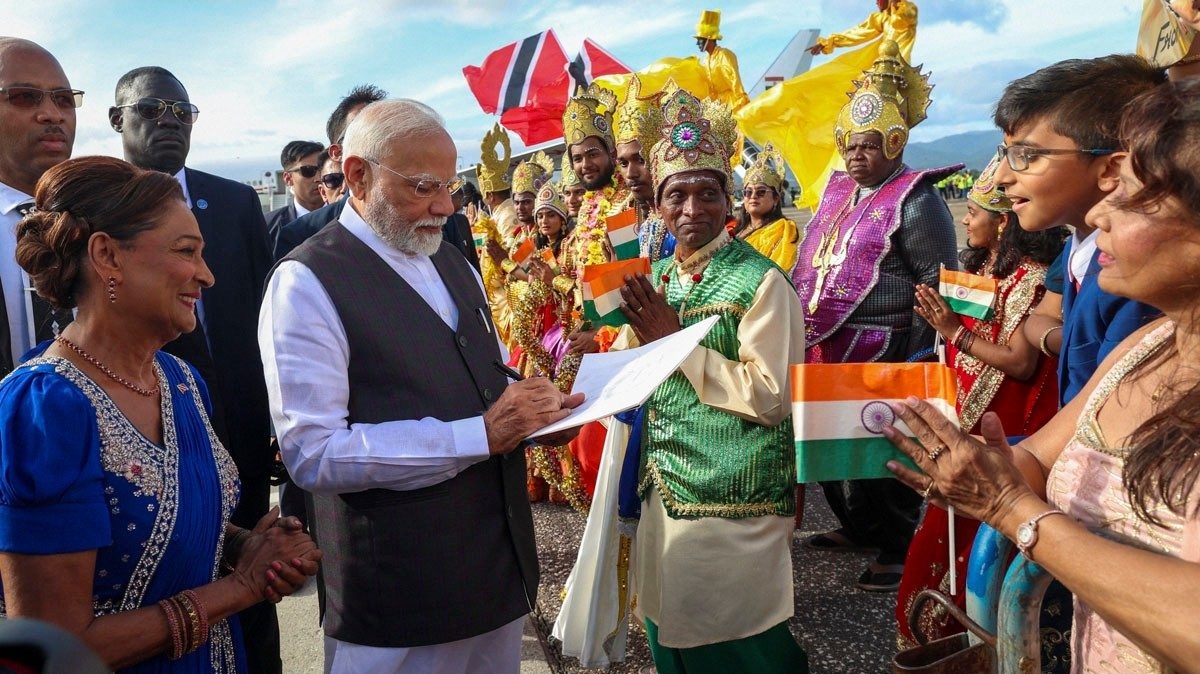 Indian Trinidad Tobago Diaspora with Modi