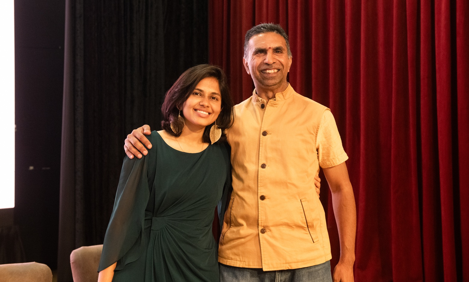 Soundarya with her mentor Rajesh Setty
