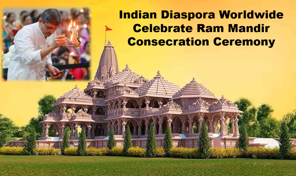Indian Diaspora celebrating Ram Mandir Consecration Ceremony