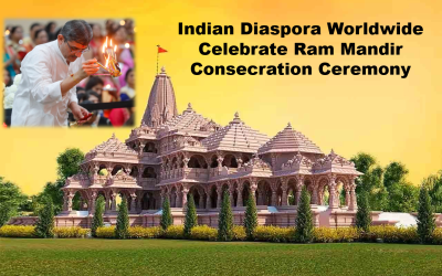 Indian Diaspora celebrating Ram Mandir Consecration Ceremony